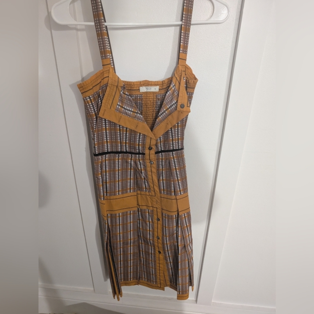 Prada Gold Plaid Sundress